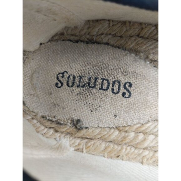 SOLUDOS‎ Espadrille Slip On Shoes Womens SZ 9 EU 39.5 Gold Sequin Disco Glitter - Picture 4 of 8